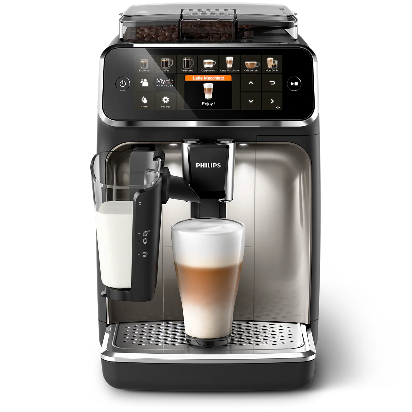 PHILIPS FULLY AUTOMATIC ESPRESSO COFFEE MACHINES EP5447/90 5400 SERIES