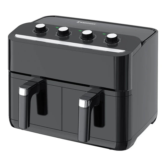 WESTPOINT DUAL AIR FRYER WF-4258 BLACK 4.5LTR+4.5LTR POT, 1150+1150 WATTS
