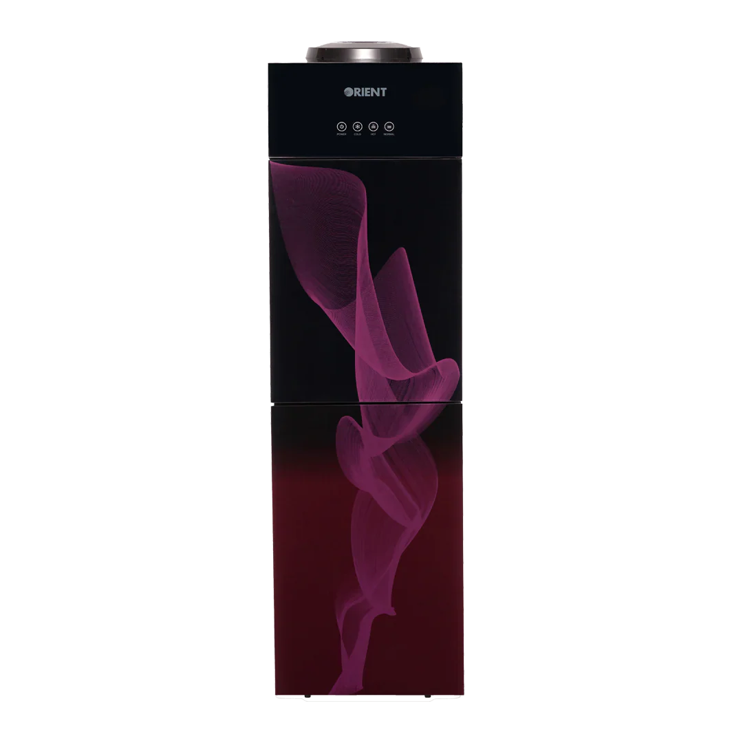 Crystal 3 Taps Purple Glass Door Water Dispenser