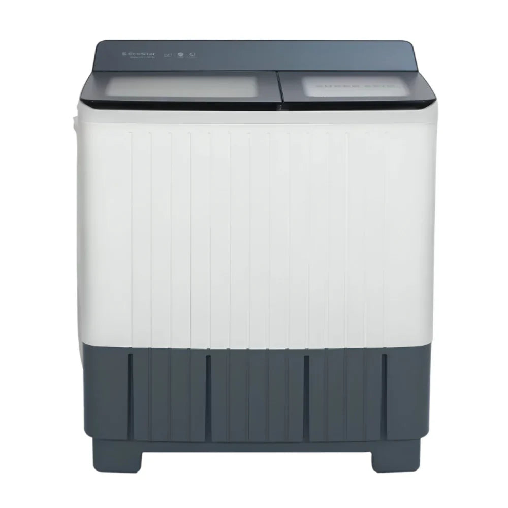 ECOSTAR WASHING MACHINE EW-1002JB TWIN TUBE 10KG WASHER,7KG SPINNER
