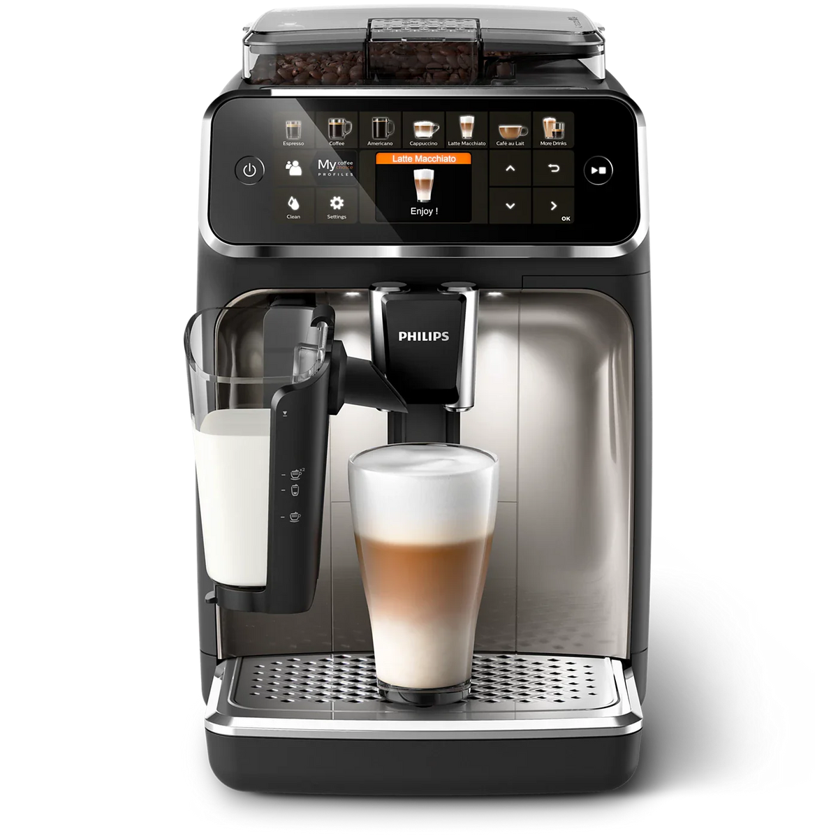 PHILIPS FULLY AUTOMATIC ESPRESSO COFFEE MACHINES EP5447/90 5400 SERIES