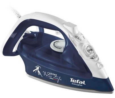 Tefal Super Gliss Steam Iron Fv3830 White & Blue Online in Pakistan