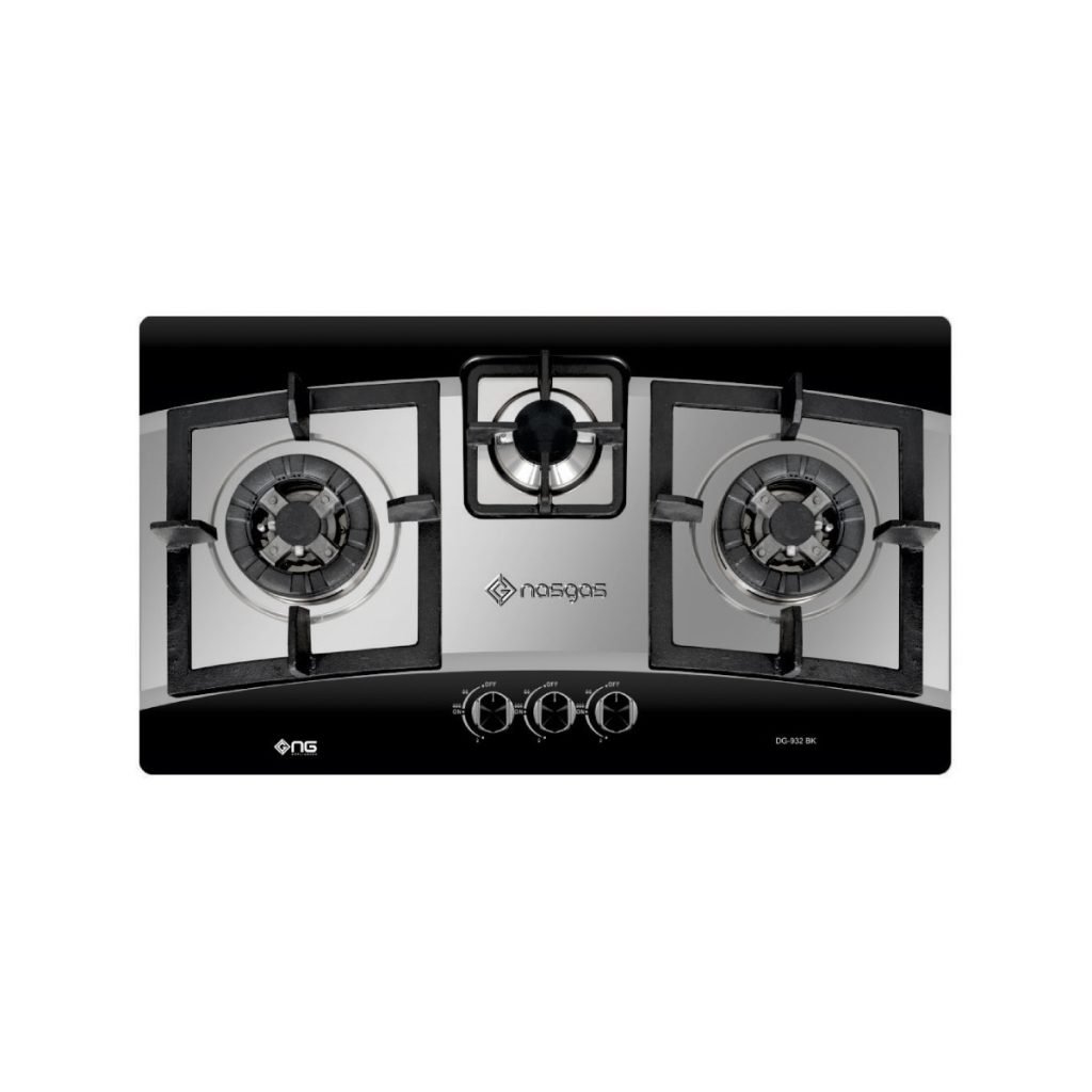 Nasgas DG-932 BK Steel Top Hobs