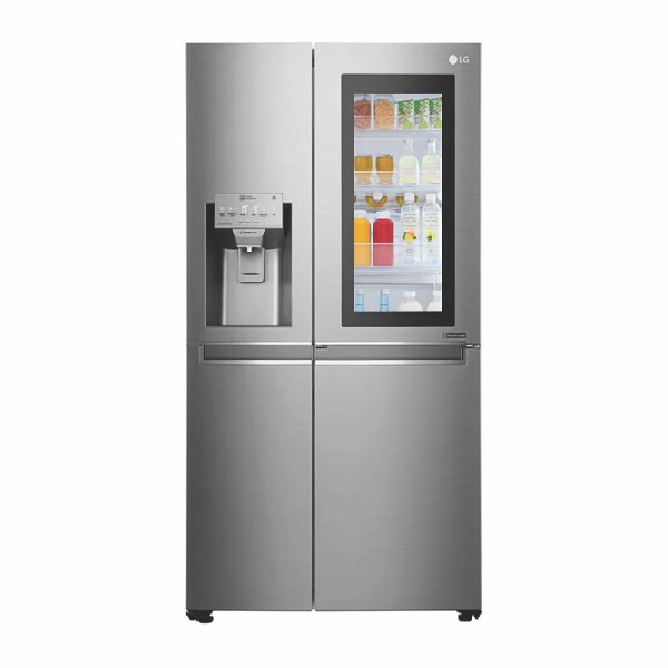 LG GR-X257CQVV Side By Side Refrigerator 3 Door Knock & Knock Platinum Silver LG GR-X257CQVV Side By Side Refrigerator 3 Door Knock & Knock Platinum Silver
