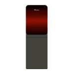 Dawlance 1051 Glass Door Noir Red With Refrigerator