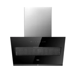 HAIER SLANTED HOOD HCH-9501S BLACK 90CM, SELF CLEANING