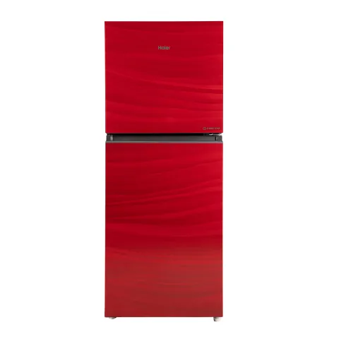 W020250428493726233209_480 HAIER REFRIGERATOR HRF-346EPRA RED GLASS DOOR - Image 1