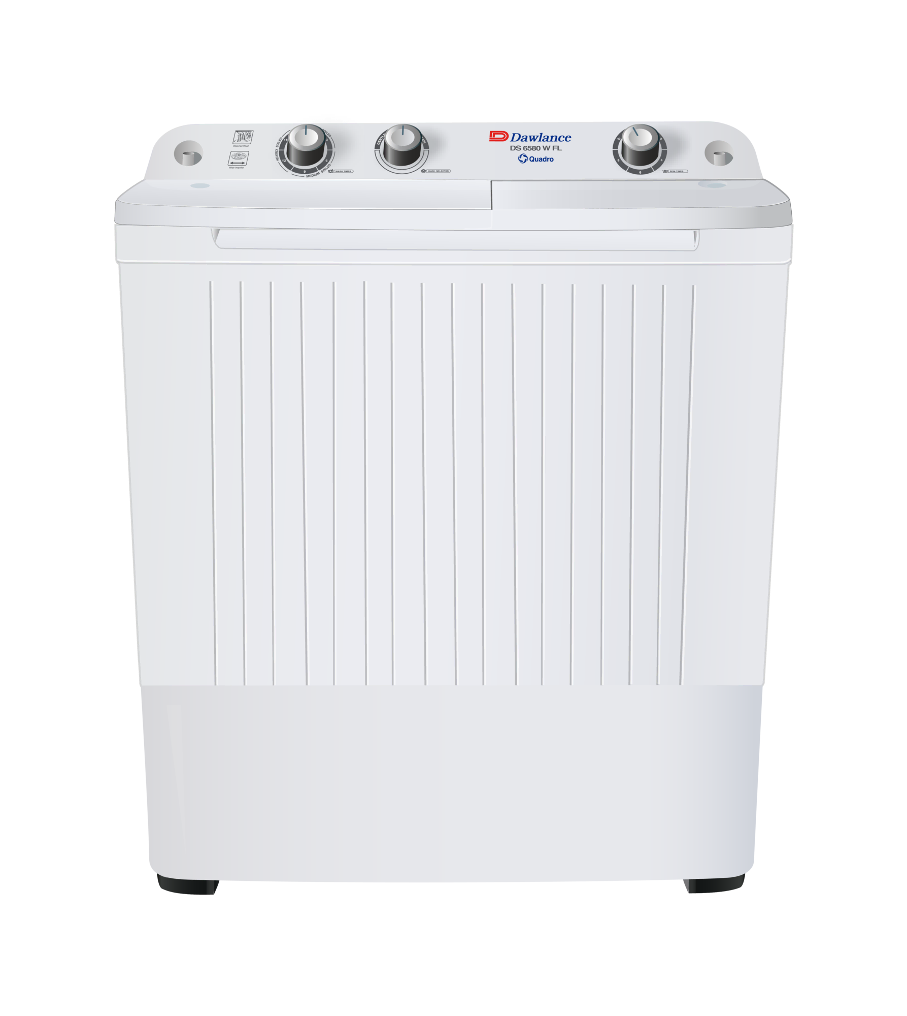 image DAWLANCE WASHING MACHINE 8KG DW-6580 WFL WHITE TWIN TUB - Image 1