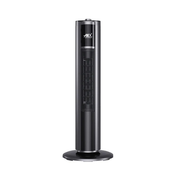 0si2orl9 ANEX TOWER FAN HEATER AG-5015 BLACK 2000W - Image 1