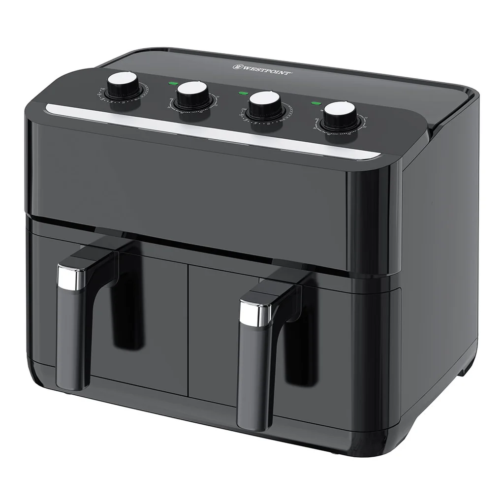 8_1024x1024 WESTPOINT DUAL AIR FRYER WF-4258 BLACK 4.5LTR+4.5LTR POT, 1150+1150 WATTS - Image 1